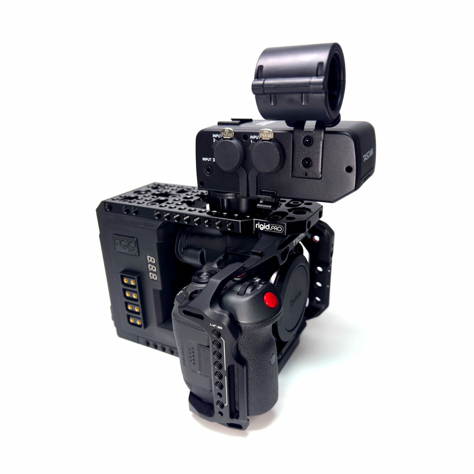 Red Compact Cinema Rig Rigid.PRO Cineback for Canon R5/R5C/R6 – Rigid PRO Camera Cinema Rigs